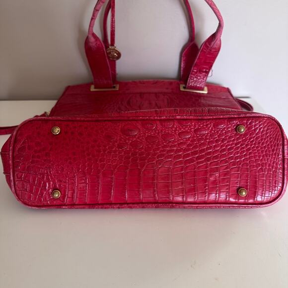 Brahmin Ono Melbourne Tote Red Croc Leather Shoulder Bag Tote - Picture 9 of 14